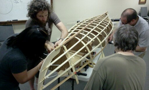 building a canoe