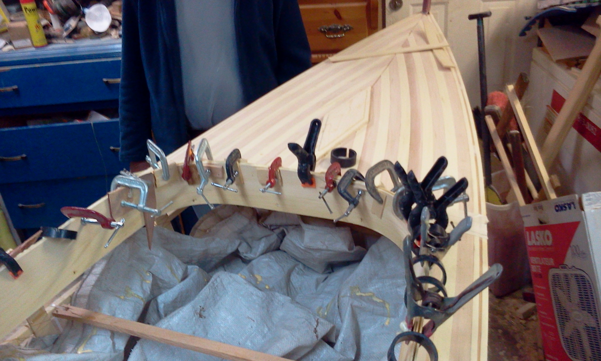 Building a canoe with a cedar strip deck